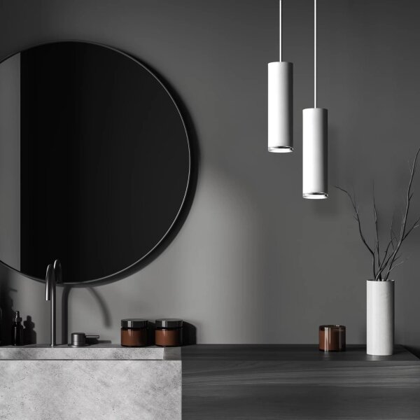Lustră pe cablu pentru baie TURYN 1xGU10/10W/230V IP44 alb