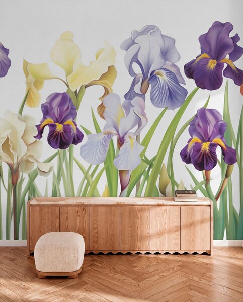 Tapet Flori de iris, Fototapet Flori, w03641 : Uwalls.ro