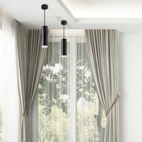 Lustră pe cablu pentru baie TURYN 1xGU10/10W/230V IP44 negru