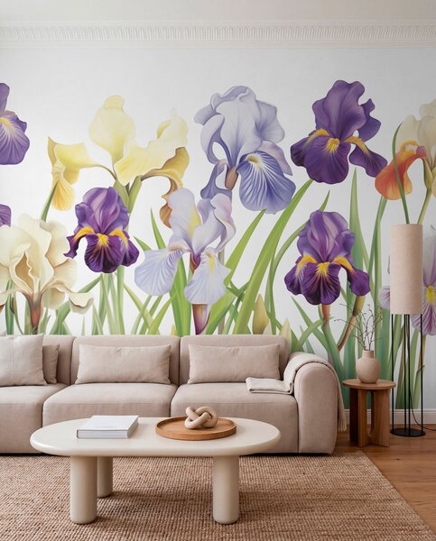 Tapet Flori de iris, Fototapet Flori, w03641 : Uwalls.ro