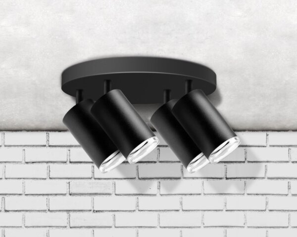 Spot pentru baie TURYN 4xGU10/10W/230V IP44 negru