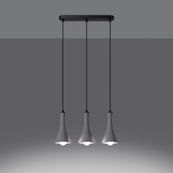 Lustră pe cablu Sollux SL.1225 REA 3xE14/12W/230V beton