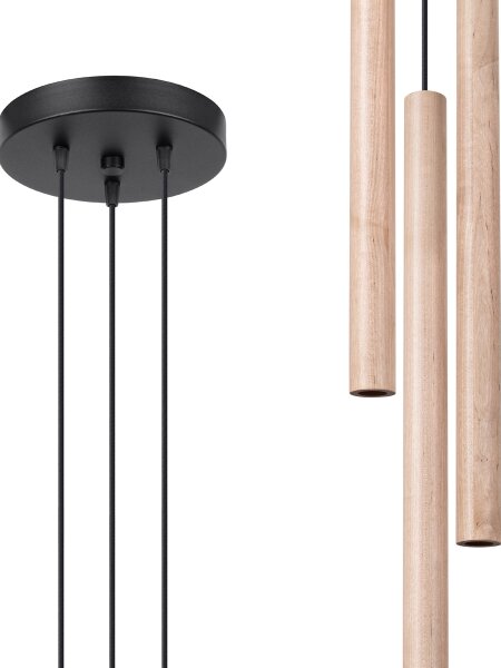 Lustră pe cablu Sollux SL.1268 PASTELO 3xG9/8W/230V lemn