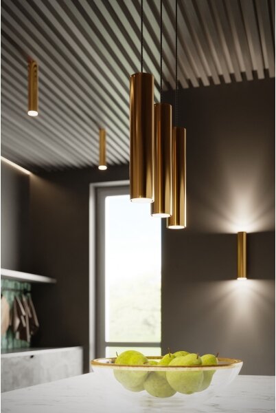 Lustră pe cablu Sollux SL.1241 LAGOS 2xGU10/10W/230V auriu