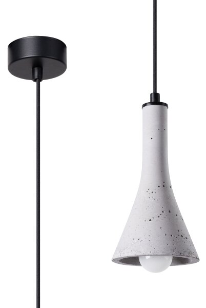 Lustră pe cablu Sollux SL.1223 REA 1xE14/12W/230V beton