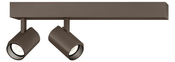 Wever & Ducré Lighting WEVER DUCRÉ Spot de tavan cu LED Ceno bronz, 2.700 K, 2 becuri, reglabil, Bronz / Alamă Veche, Camera de zi / sufragerie, Aluminiu, Modern