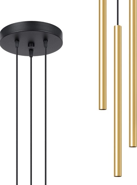 Lustră pe cablu Sollux SL.1197 PASTELO 3xG9/8W/230V auriu