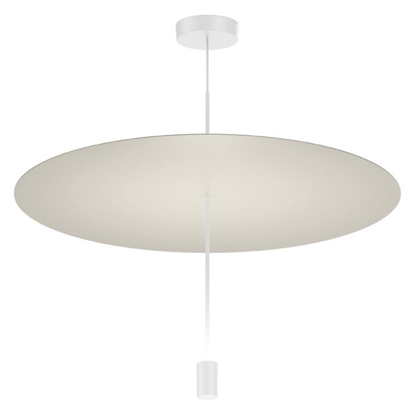 Wever & Ducré Lighting WEVER & DUCRÉ Lampă suspendată LED Shedda Ø 70 cm, gri mătăsos, 2700 K, reglabil, Gri, Camera de zi / sufragerie, Aluminiu, Modern