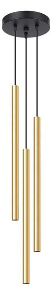 Lustră pe cablu Sollux SL.1197 PASTELO 3xG9/8W/230V auriu