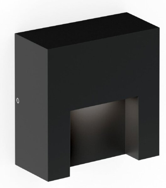 Wever & Ducré Lighting WEVER DUCRÉ Lampa de perete pentru exterior cu LED Reto 0,8 negru mat, reglabil, Negru, Aluminiu, Modern, Soclu de perete jos