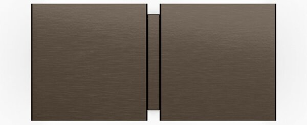 Wever & Ducré Lighting WEVER DUCRÉ Aplică de perete CG Square bronz Lățime 21 cm 2 becuri, Bronz / Alamă Veche, Camera de zi / sufragerie, Metal, Modern