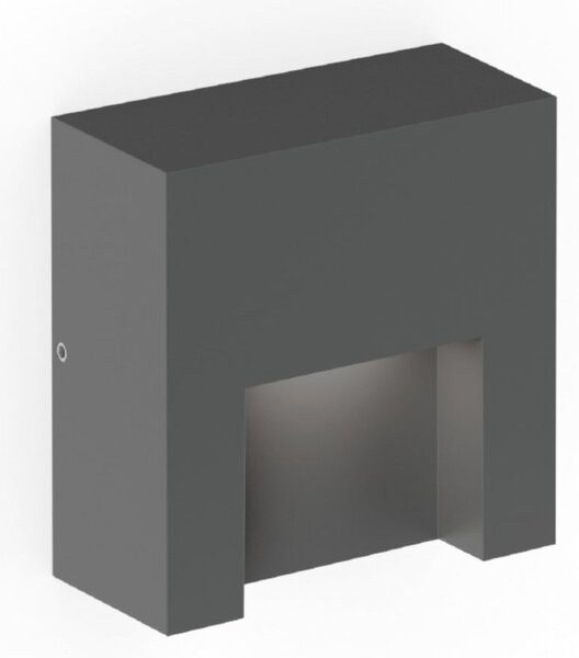 Wever & Ducré Lighting WEVER DUCRÉ Lampa de perete pentru exterior cu LED Reto 0.8, antracit, reglabil, Negru, Aluminiu, Modern, Soclu de perete jos