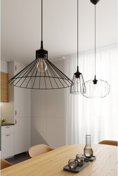 Lustră pe cablu Sollux SL.1205 LEYO 1xE27/15W/230V negru