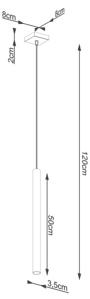 Lustră pe cablu Sollux SL.1271 PASTELO 1xG9/8W/230V beton