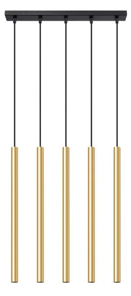 Lustră pe cablu Sollux SL.1198 PASTELO 5xG9/8W/230V auriu