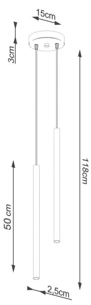 Lustră pe cablu Sollux SL.1303 PASTELO 2xG9/8W/230V alb