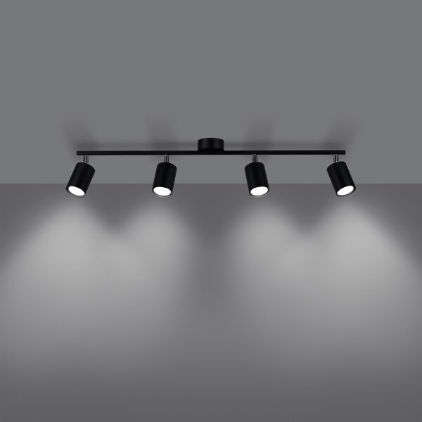 Spot Sollux SL.1168 LEMMI 4xGU10/10W/230V negru