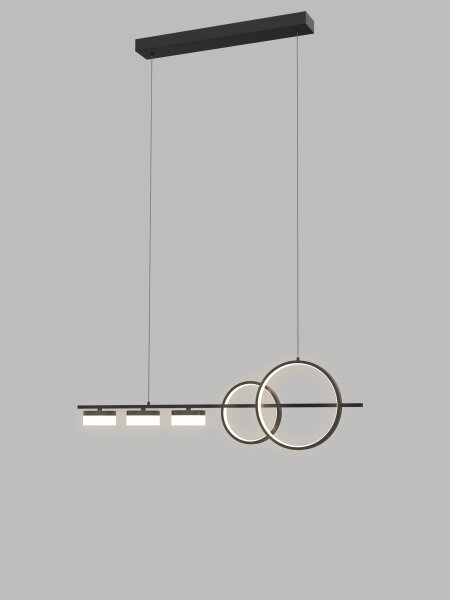 Lustră LED dimabilă pe cablu Wofi 7030-502 MESSINA LED/40W/230V negru