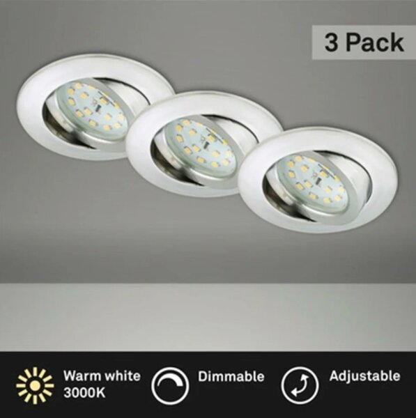 SET 3x corp de iluminat LED dimabil pentru baie Briloner 8317-039 LED/5,5W/230V IP23