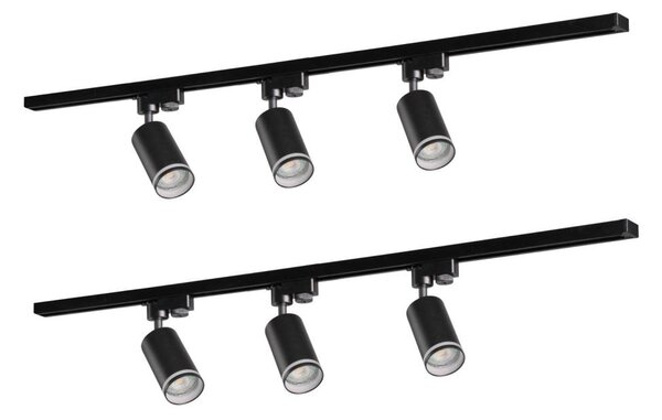 Spot pentru sistem de șină PARIS 6xGU10/10W/230V +2x1 m sistem de șină