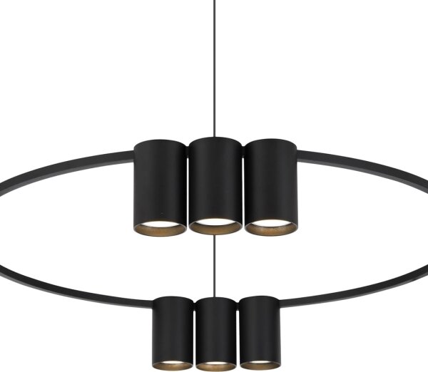 Lustră pe cablu GENESIS 10xGU10/8W/230V negru