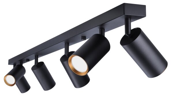Spot BRILAGI SELE 6xGU10/30W/230V negru/auriu