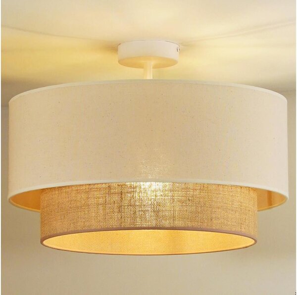 Lustră aplicată Duolla BOHO 1xE27/15W/230V d. 45 cm crem/maro