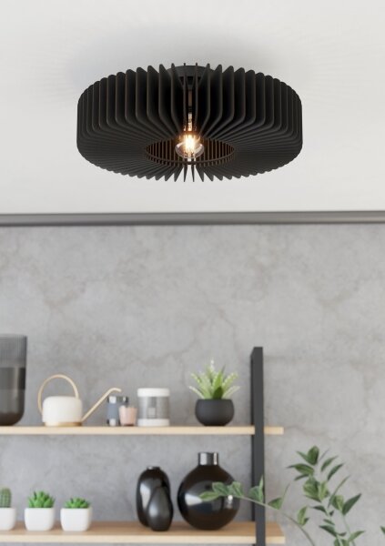 Plafonieră Eglo 900831 PALOMBAIA 1xE27/40W/230V negru