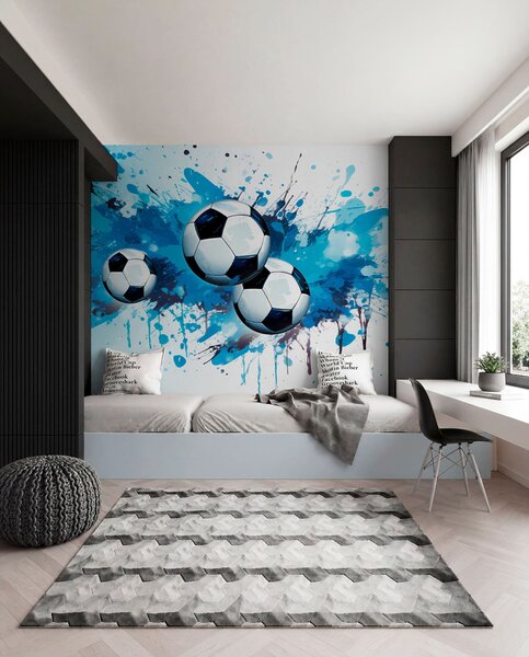 Tapet Mingi de fotbal, Fototapet pentru camera unui adolescent, Fototapet Fotbal, w04373 : Uwalls.ro