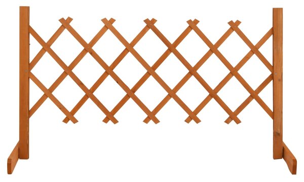 Gard cu zăbrele de grădină, portocaliu, 120x60 cm, lemn de brad