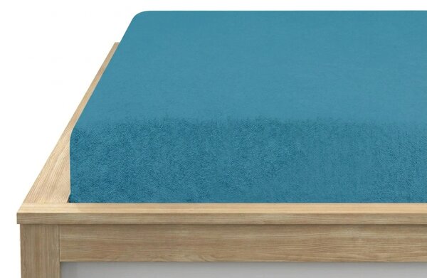 Cearsaf Frote EXCLUSIVE turcoaz inchis 90 x 200 cm