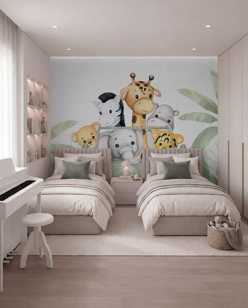 Tapet Animale drăguțe la tropice, Fototapet Animale, w04413 : Uwalls.ro