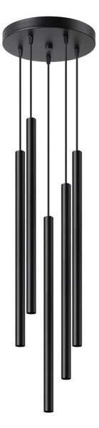 Lustră pe cablu Sollux SL.1176 PASTELO 5xG9/8W/230V negru