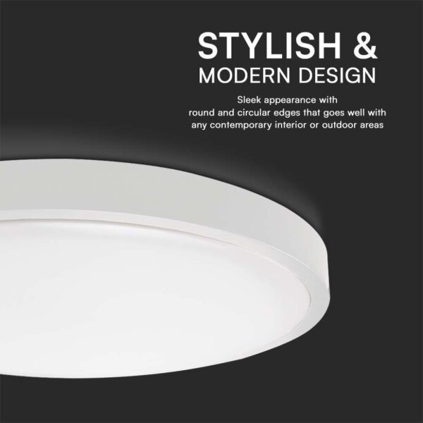 Plafonieră LED pentru baie, 18W/230V, 4000K, IP44, albă