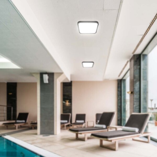 Plafonieră LED cu senzor pentru baie LED/18W/230V 4000K IP44 negru