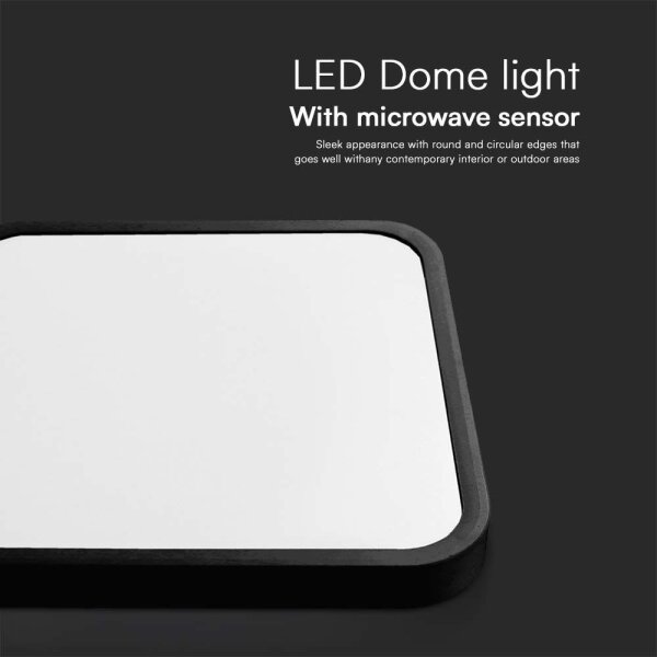 Plafonieră LED cu senzor pentru baie LED/18W/230V 4000K IP44 negru