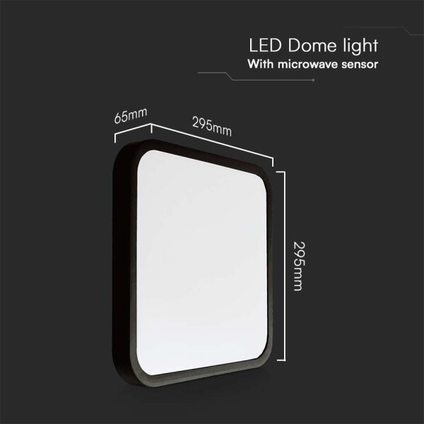 Plafonieră LED cu senzor pentru baie LED/18W/230V 4000K IP44 negru