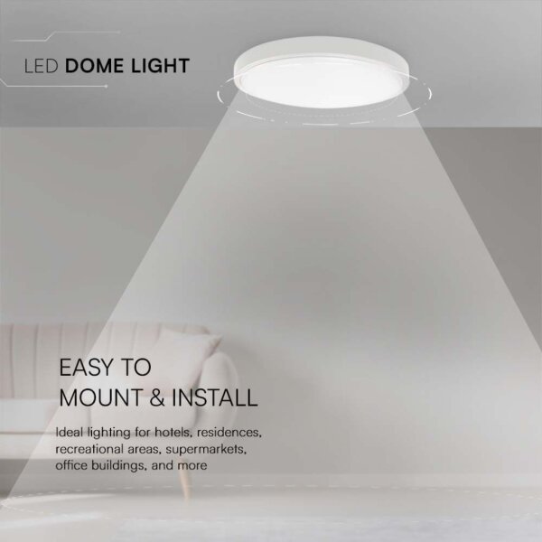 Plafonieră LED pentru baie, 18W/230V, 4000K, IP44, albă
