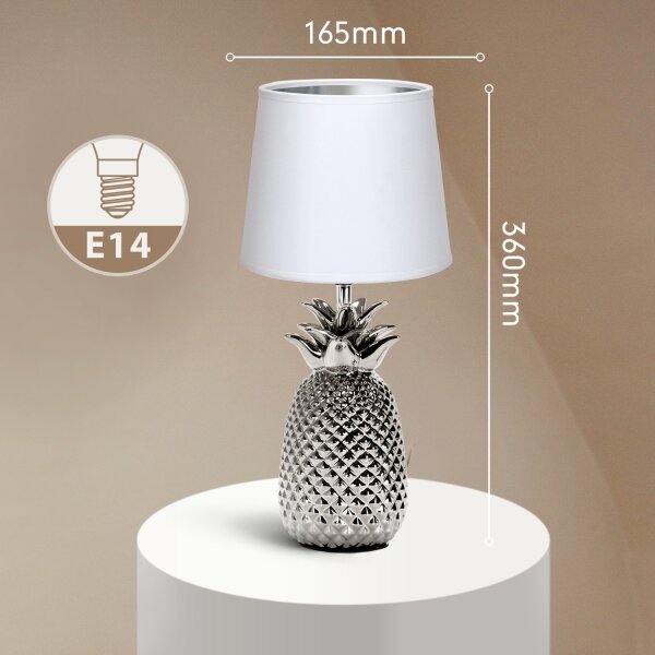 Lampă de masă Aigostar 1xE14/40W/230V crom