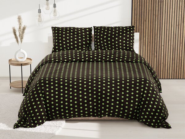 Lenjerie de pat din bumbac Culoare neagra, COLAM