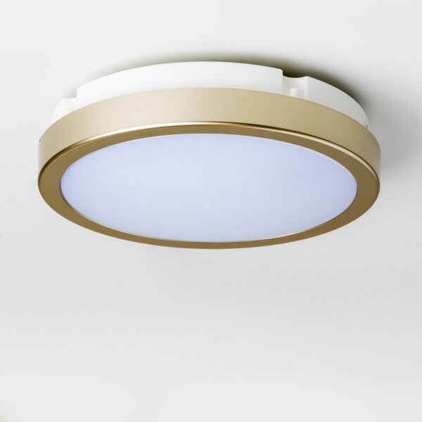 Plafonieră LED pentru baie BRILAGI PERA LED/18W/230V d. 22 cm IP65 auriu