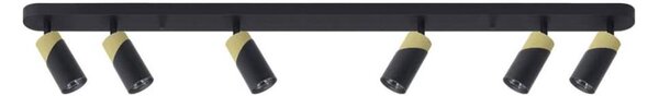 Spot NEO 6xGU10/8W/230V negru/auriu