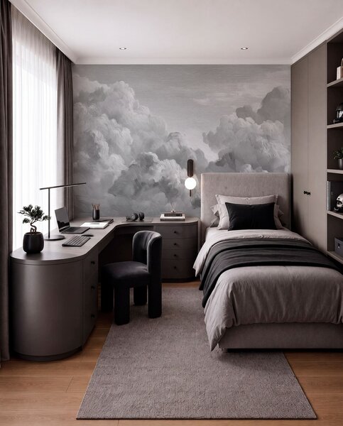 Tapet Formare de nori monocromatici texturați, Fototapet Cer, w04550v3 : Uwalls.ro