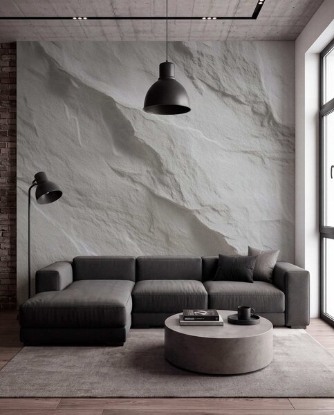 Tapet imitație de piatră albă în designul interior, Fototapet Textură, w04818 : Uwalls.ro