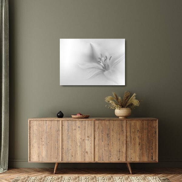 Tablou pe sticlă - Crin delicat (70x50 cm)