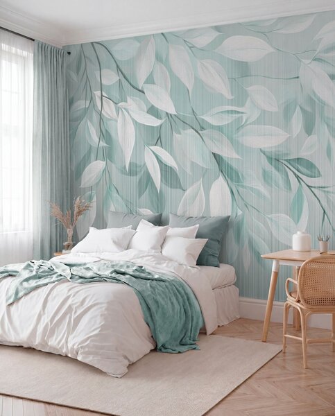 Tapet Ramură de copac atârnată, Fototapet Natură, Fototapet Frunze, w04903v1 : Uwalls.ro