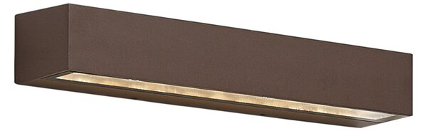 Lampă industrială de exterior de perete maro rugină 38cm incl. LED IP65 - Hannah