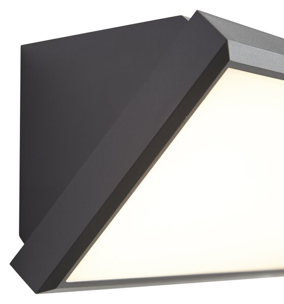 Lampă modernă de perete pentru exterior gri închis, cu LED inclus IP65 - Marek