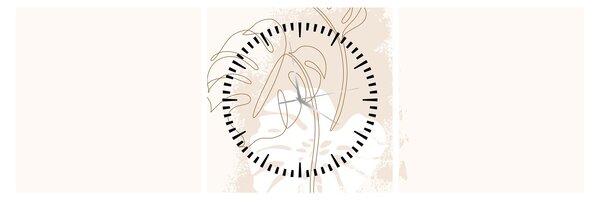 Tablou - Monstru de linie N⁰1 (cu ceas) (90x30 cm)