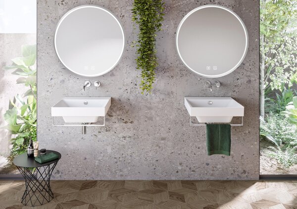 Oglindă LED 50cm MMJ BRUSH SILVER